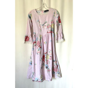 Scarlet Darkness Girls Dress 11 12 Y Floral Pink Long Aline